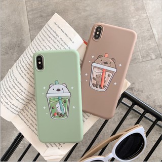 Ốp iphone silicon hình trà sữa siêu cute