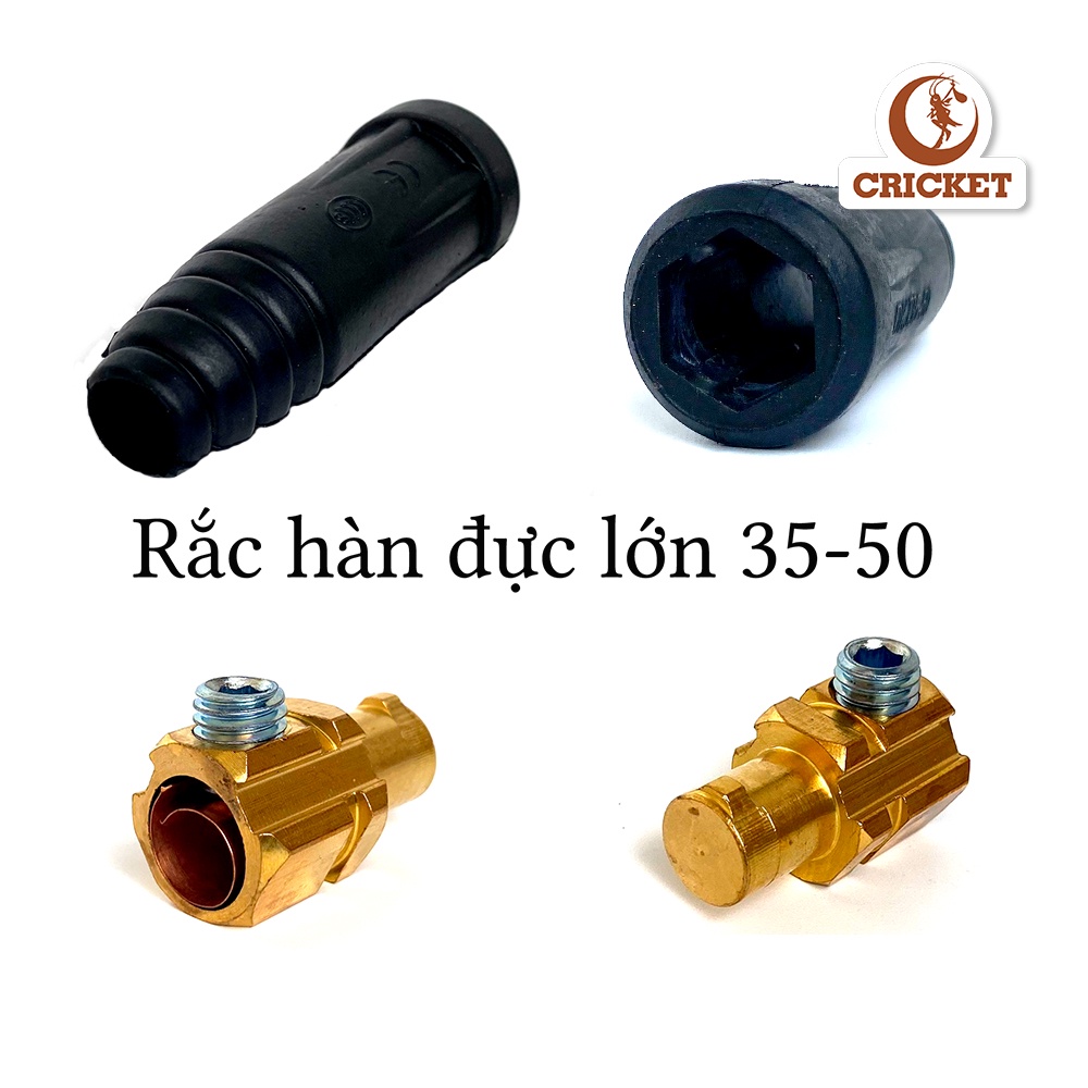 Rắc Đực cắm máy hàn, loại nhỏ và to chất lượng cao, an toàn cho người sử dụng  - LINH KIỆN TỐT CHO MÁY HÀN