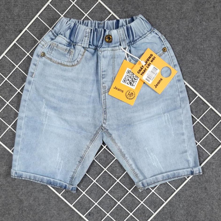 Quần jean bé trai [Hàng Cao Cấp Chính Hãng], quần bò lửng cho bé trai từ 5 đến 7 tuổi HPjeans cao cấp