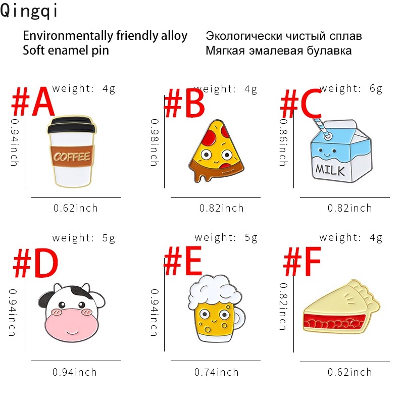 Ghim cài áo Miss Zoe hình đồ ăn hoạt hình đáng yêu