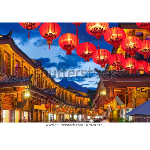 Tranh lụa 3D trang trí quán ăn, quán nướng hẻm Phố Hongkong trung quốc