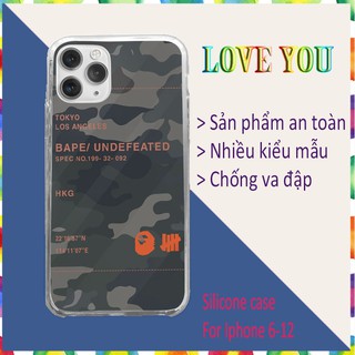 Ốp Lưng iphone  Bape-Undefeated sành điệu cho Iphone 6 đến 12 Pro Max LOVE SHOP JC20200800010
