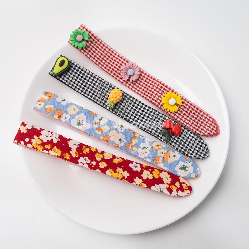 Bờm vải kẹp tóc mái cho bé, Băng đô kệp tóc mai siêu dễ thương