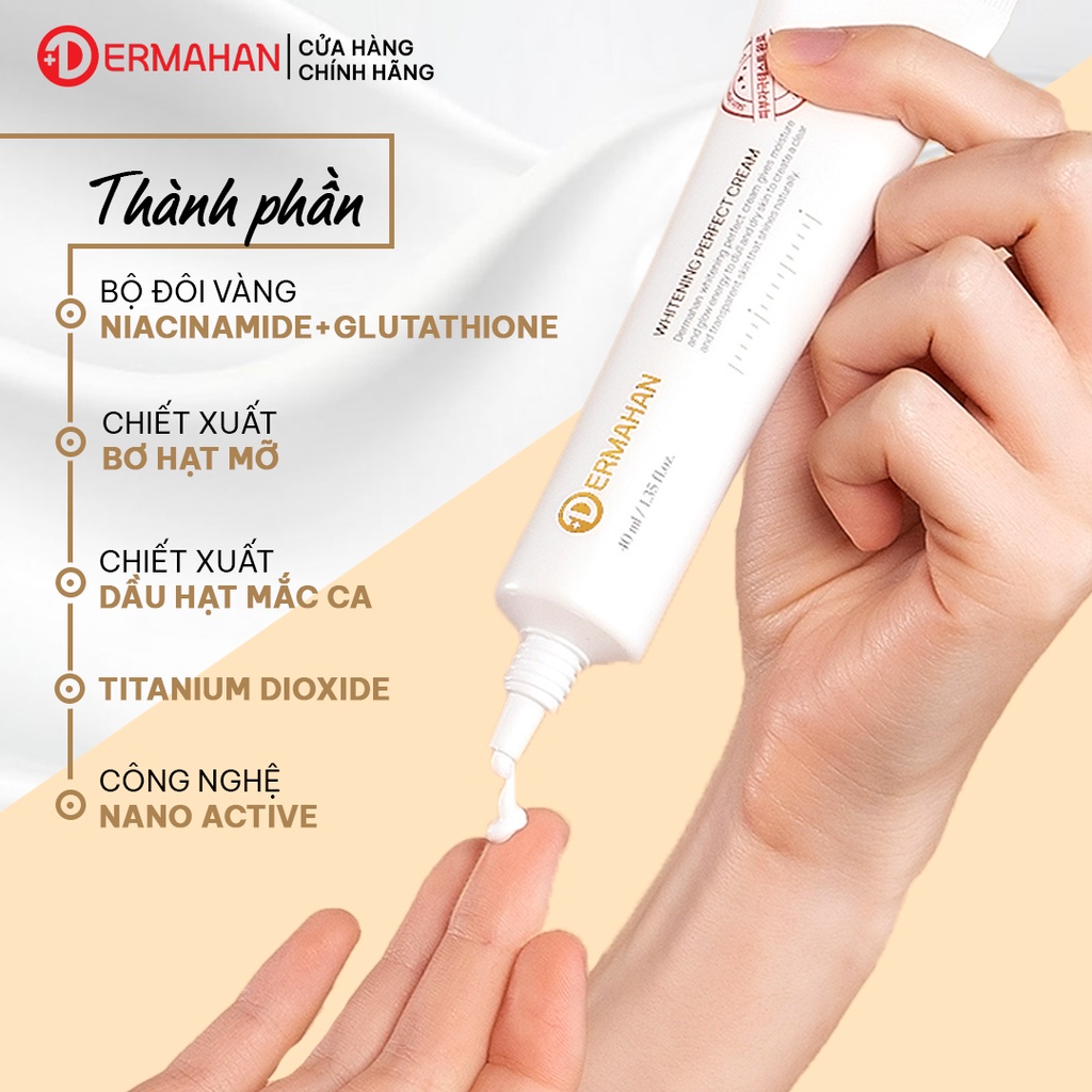 Kem Dưỡng Đa Năng 3 in 1 Dermahan Whitening Perfect Cream 40ml