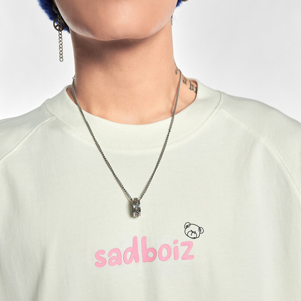 Áo thun SADBOIZ Teddycry Typo White