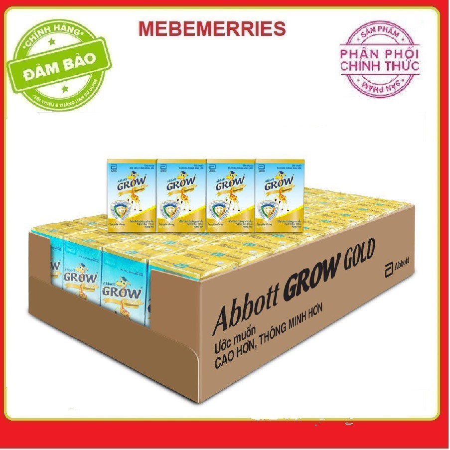 Date 10-2021 Thùng 36 hộp Sữa nước Abbott Grow Gold 110ml/hộp