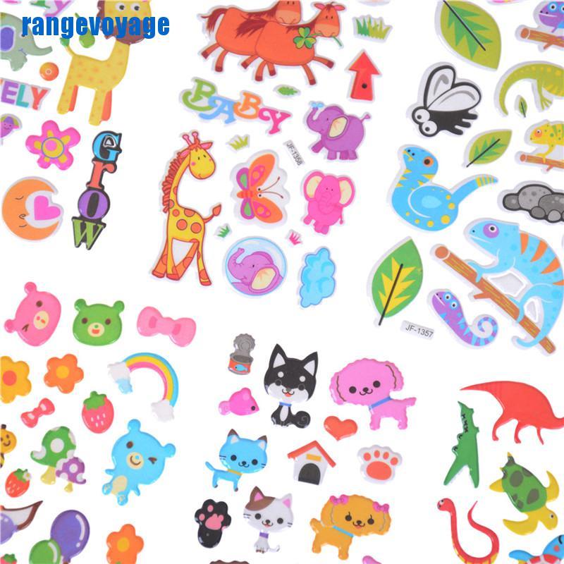 Bộ 11 Miếng Dán Trang Trí Hình Động Vật Hoạt Hình Dễ Thương