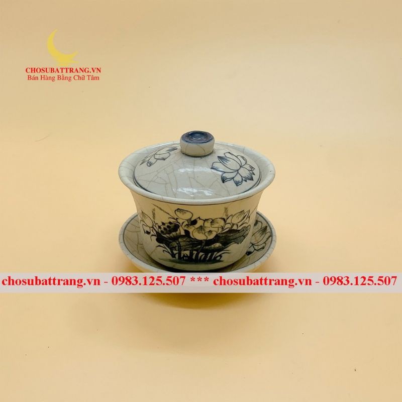 Bát sâm men rạn trơn Bát Tràng cao cấp