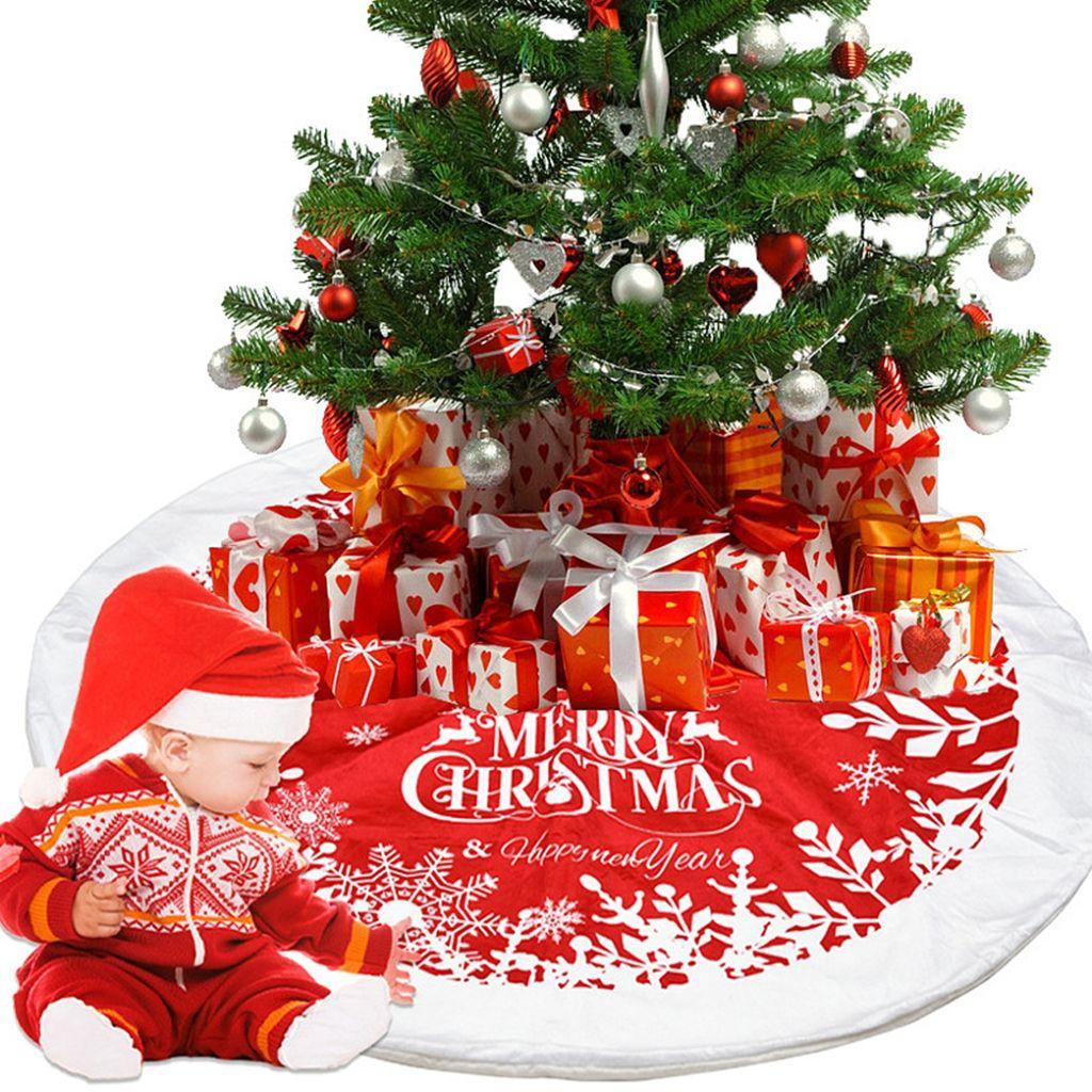 Thảm Tròn Siêu Mềm 90cm Trang Trí Cây Thông Noel Có Thể Tái Sử Dụng