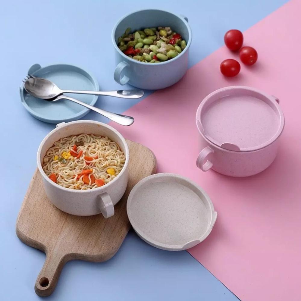 Bát ăn lúa mạch có nắp hình tai thỏ cho bé