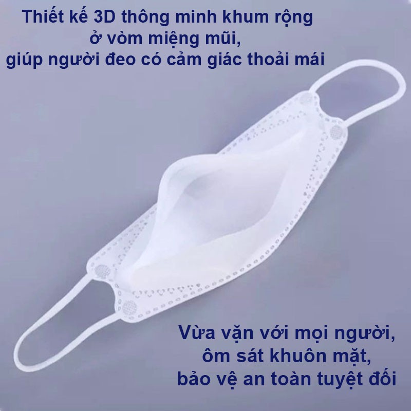 Khẩu trang 4D, Set 10 khẩu trang KF94 DC tiêu chuẩn Hàn Quốc chống bụi siêu mịn PM2.5 và kháng khuẩn Baby-S – SM014