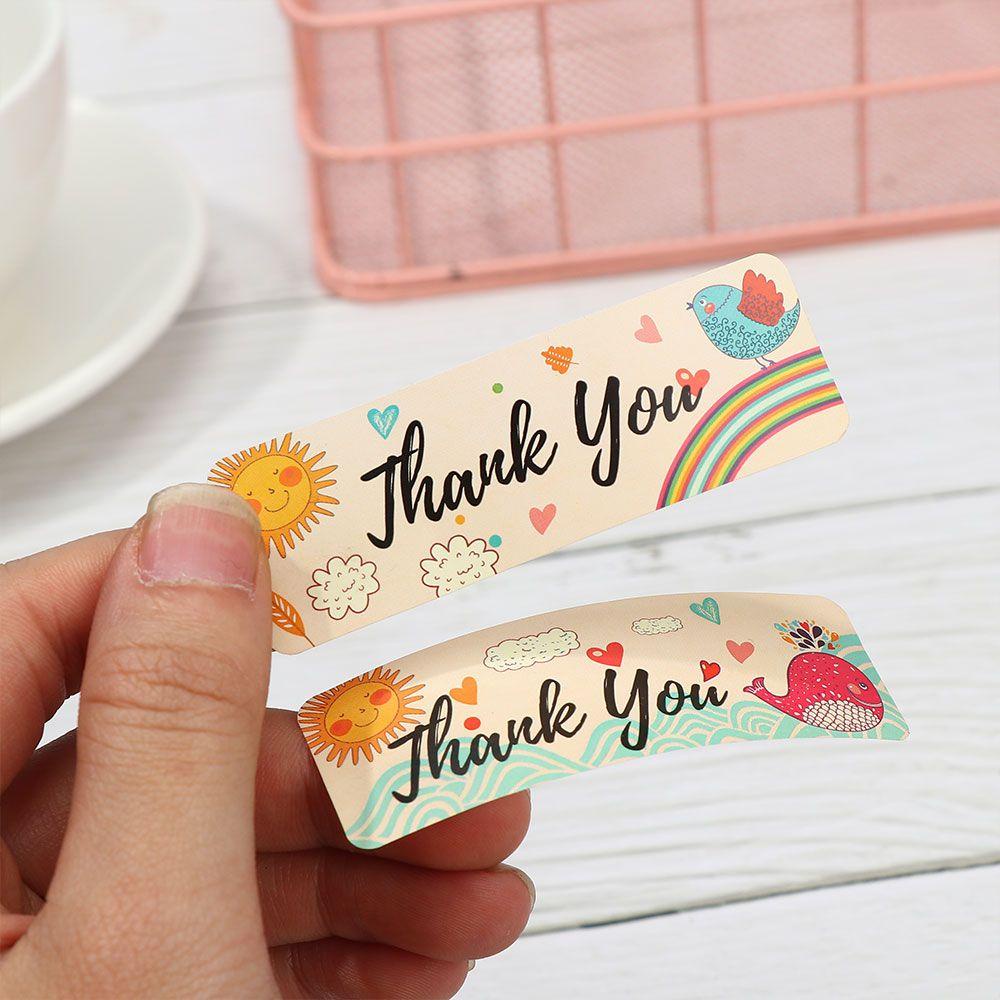 LAKAMIER Bộ 120 Miếng Dán In Chữ Thank You Sáng Tạo