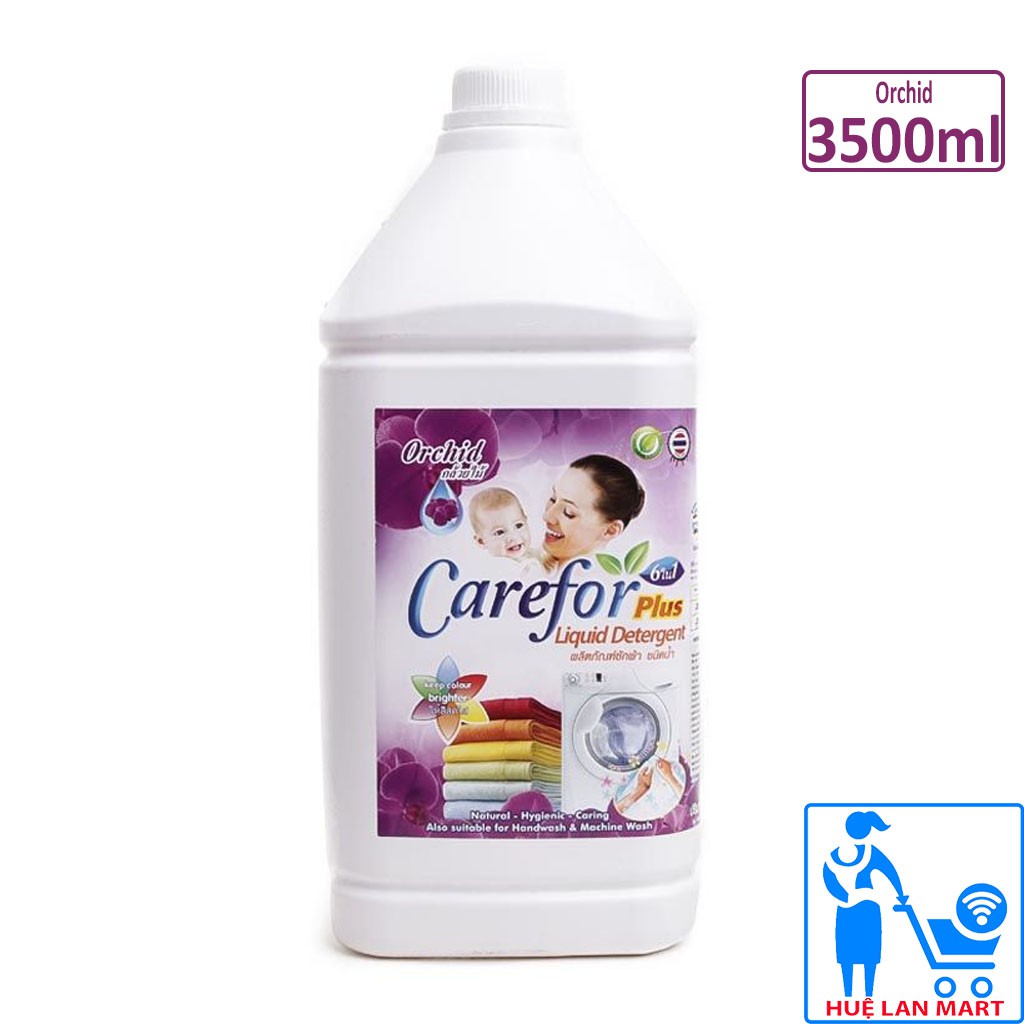 Nước Giặt Xả Đậm Đặc Hương Hoa Lan Carefor Plus 6 in 1 Orchid Chai 3500ml