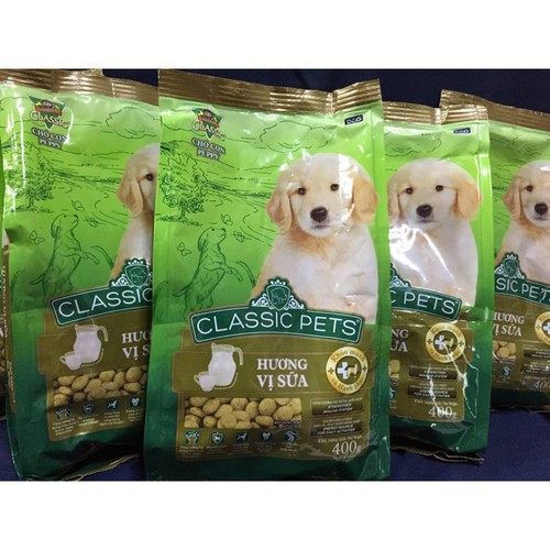thức ăn hạt cho chó con vị sữa Classic Pets
