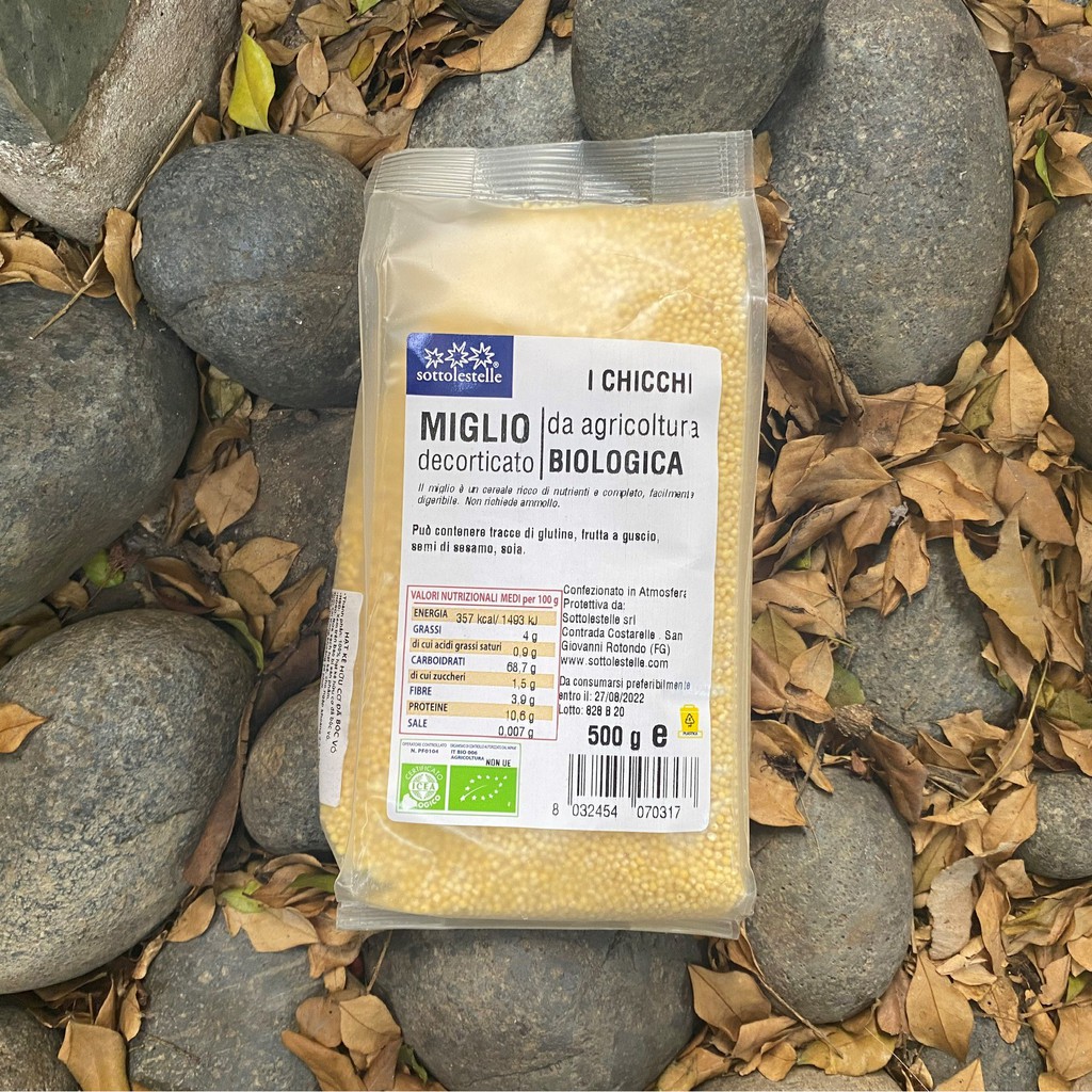 Hạt kê hữu cơ đã bóc vỏ Sottolestelle 500g