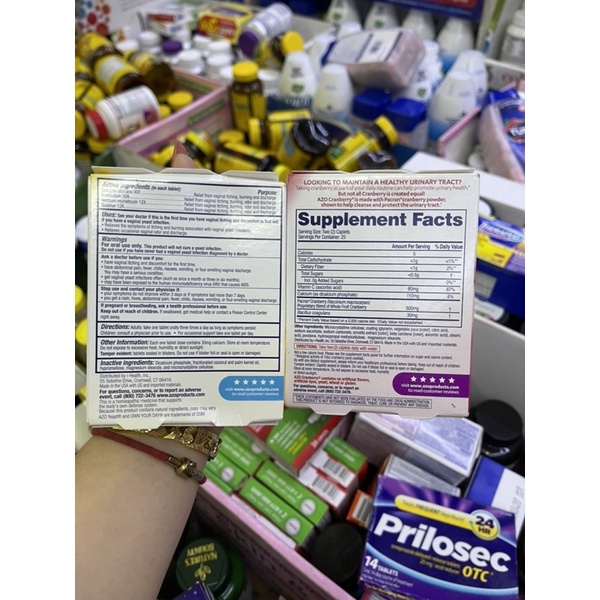 Viên uống AZO đỏ vàng 50 viên, 60 viên và 100 viên