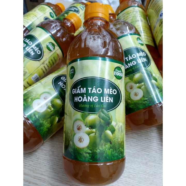 Giấm Táo Mèo Hoàng Liên- đặc sản Lào Cai, chai 500ml- chuẩn Organic Food, date 5/2023