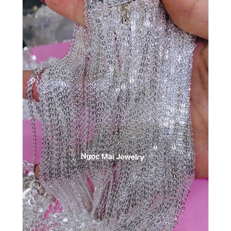 Dây công bạc ta mắt xích đơn sáng đẹp giá siêu rẻ - Ngọc Mai Jewelry