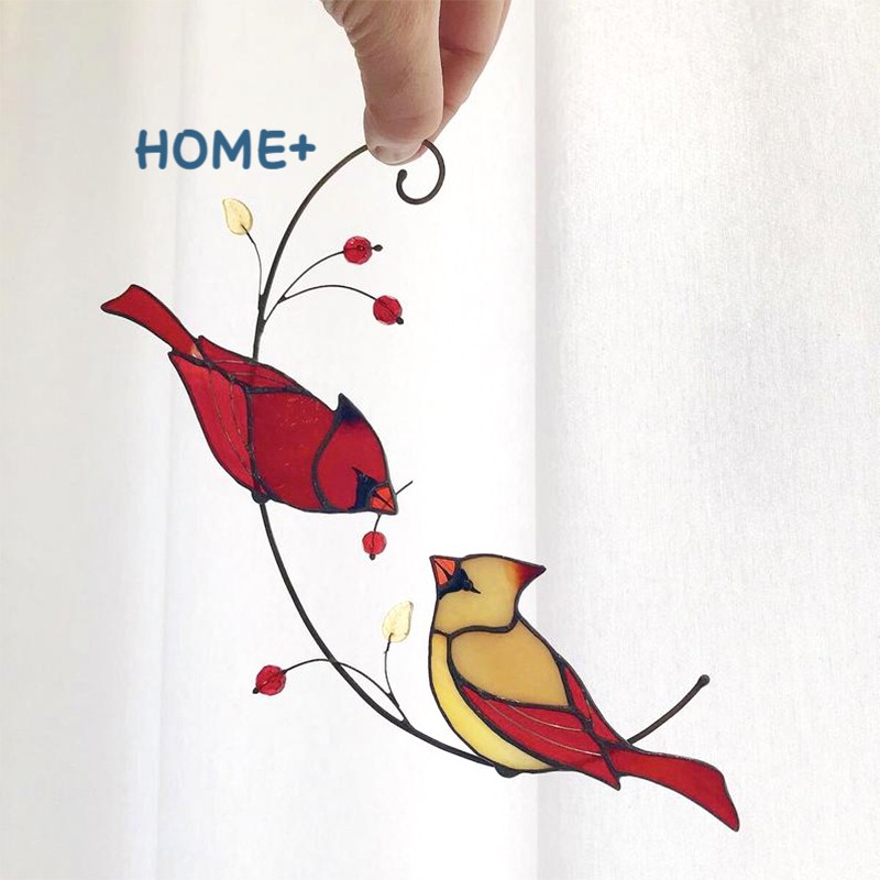 Phụ kiện treo hình đôi chim dùng để trang trí cửa sổ