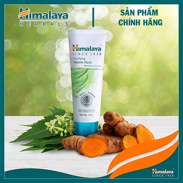 Mặt Nạ Neem Làm Sạch Sâu Loại Bỏ Mụn, Bã Nhờn| Himalaya Purifying Neem Face Pack 100ml - Tặng Cọ Quét