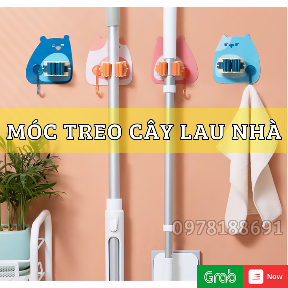 Móc Dán Tưởng Treo Cây Lau Nhà, Móc Treo Chổi Chịu Lực Đến 6kg