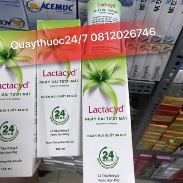 DUNG DỊCH VỆ SINH PHỤ NỮ LACTACYD TRẦU KHÔNG