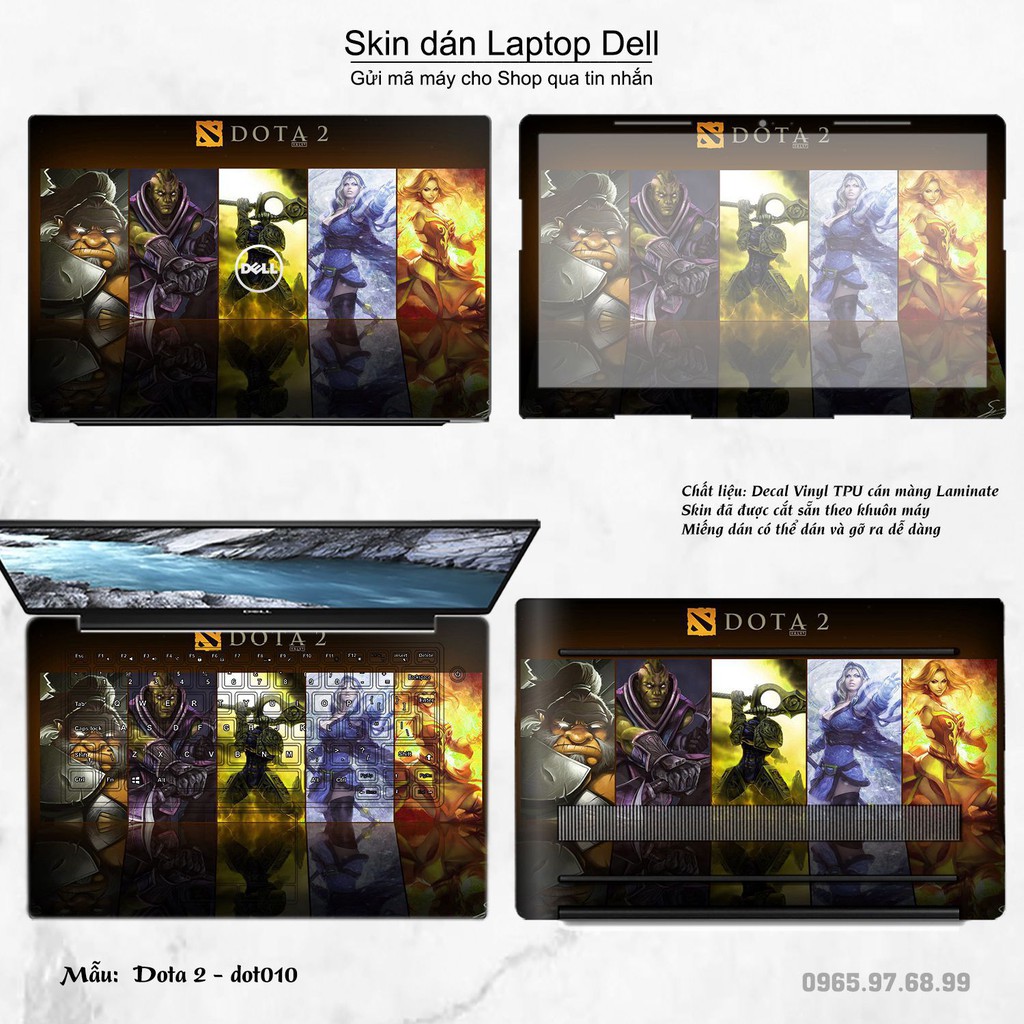 Skin dán Laptop Dell in hình Dota 2 nhiều mẫu 2 (inbox mã máy cho Shop)