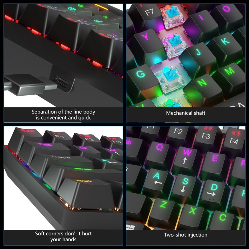 Bàn Phím 61 Phím Siêu Tĩnh Cho Game Thủ