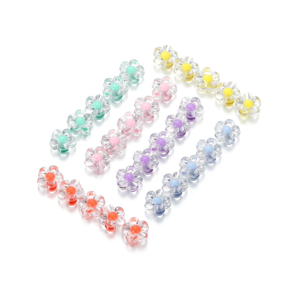 Set 20 Hạt Xâu Chuỗi 12mm Hình Hoa Hướng Dương Dễ Thương