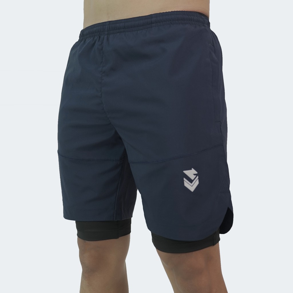 Quần đùi tập gym short 2 lớp nam SHAMDI quần 2 lớp form chuyên gym, thoải mái lúc vận động - 945