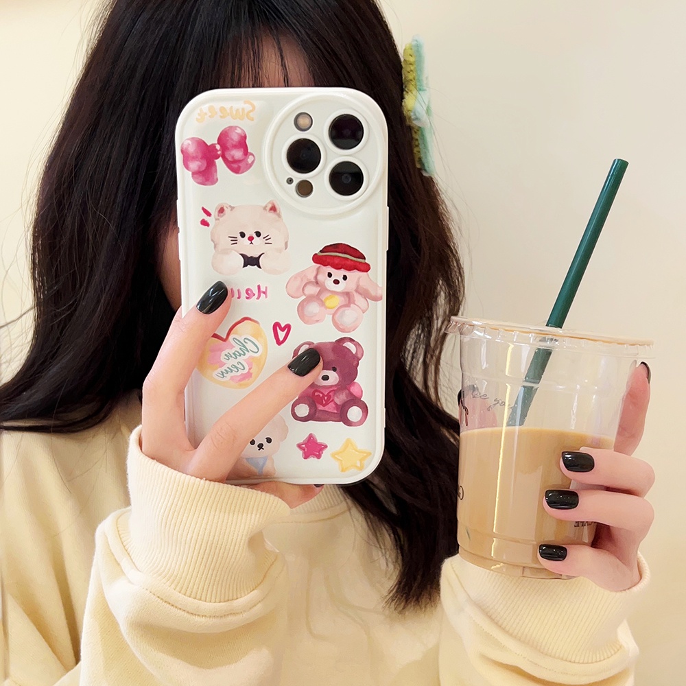 ốp iphone mô hình búp bê dễ thương TPu Silicone Case Điện thoại iPhone 11 Pro Max X Xr Xs 7 8 14 Plus Se 2020 12 pro max 13 mini