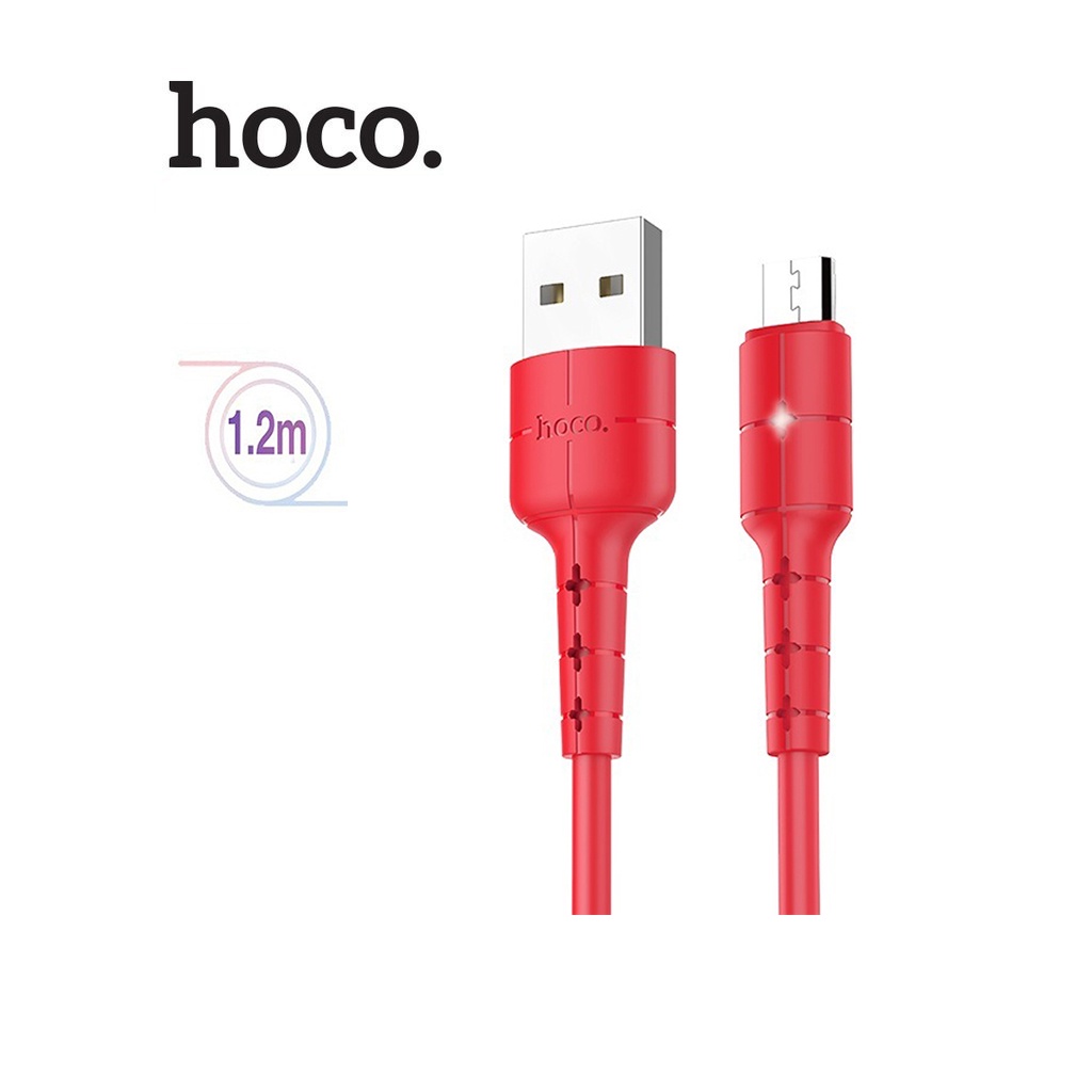 Cáp sạc Hoco X30 Micro đèn Led dây TPE siêu bền dài 1.2M cho Android