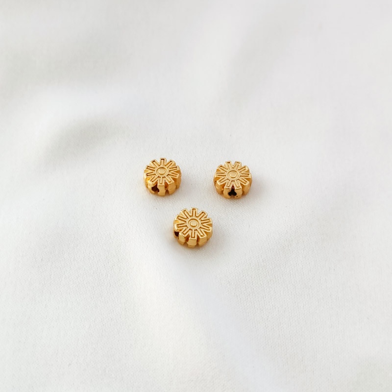 Bộ 10 Hạt Làm Trang Sức Hình Bánh Răng Nhiều Màu Sắc