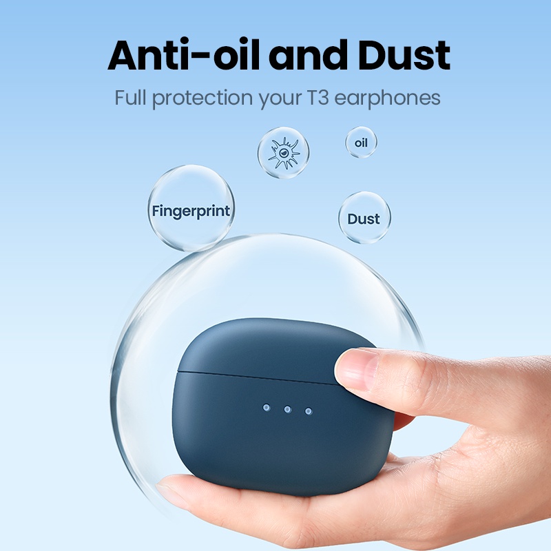 Vỏ bảo vệ hộp sạc tai nghe Bluetooth UGREEN T3 bằng silicon mềm chống rơi
