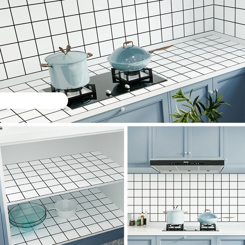 Giấy dán bếp chống dầu mỡ chịu nhiệt dễ lau chùi, decal dán tường bếp giả gạch hoa văn đẹp