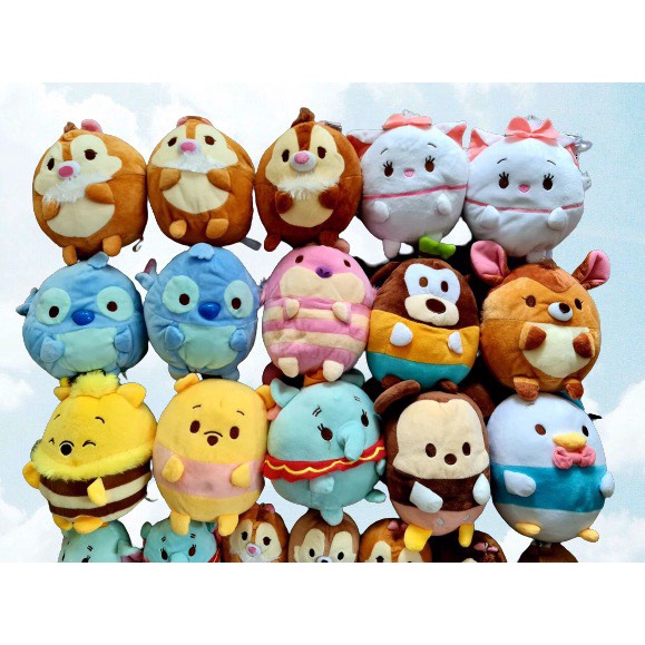 Gấu bông Disney Ufufy size S mini Chershire Eeyore Chip Dale Beast Belle Mickey Thumper Piglet Pooh Stitch 6-12cm