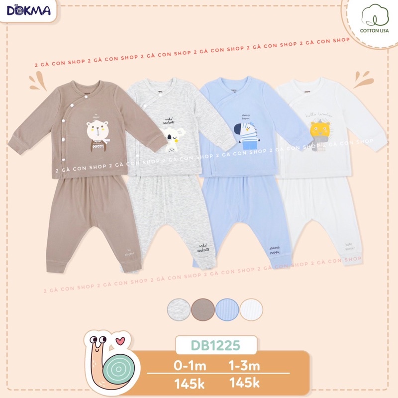 Bộ sơ sinh tăm Dokma cài lệch loại đẹp
