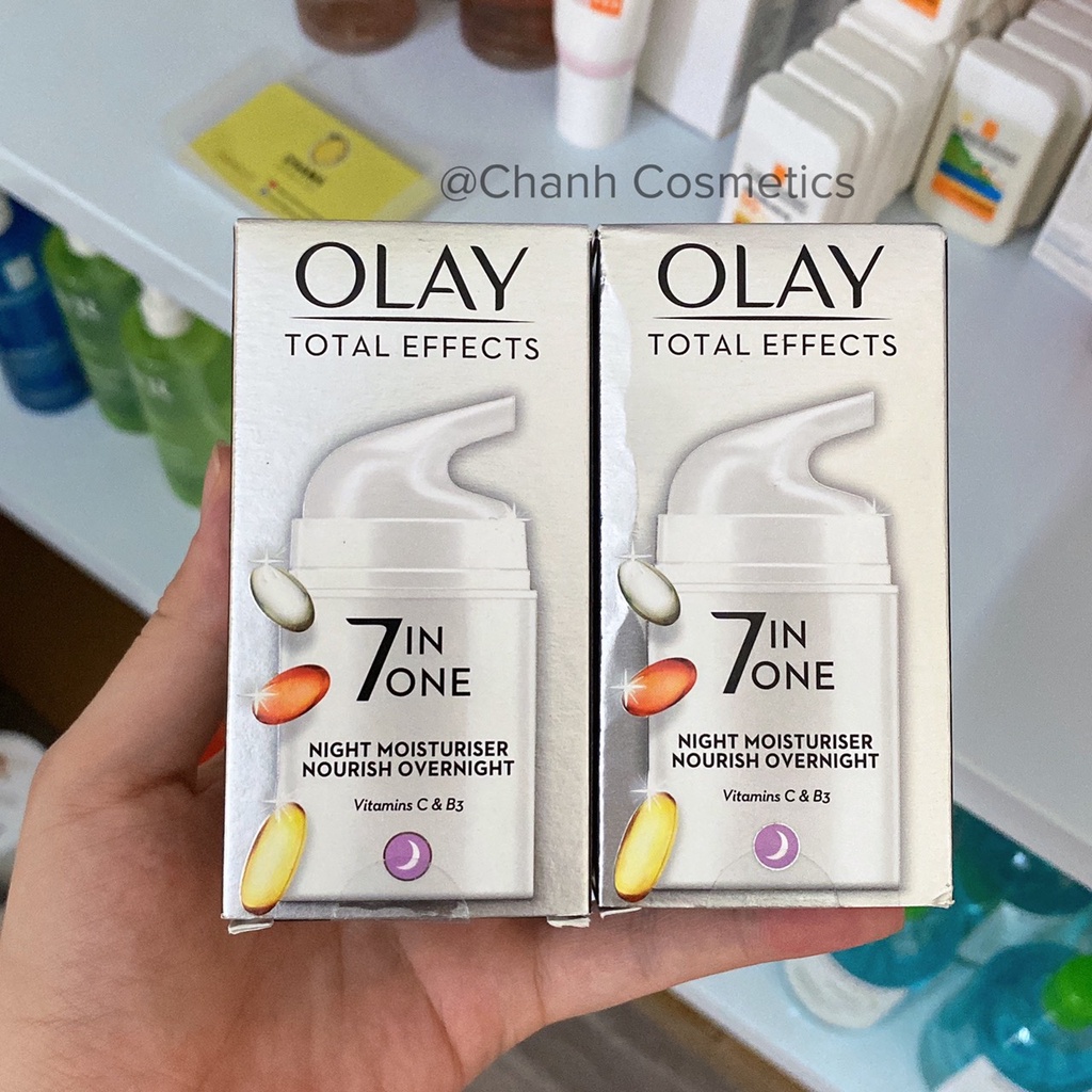 Kem dưỡng Olay total effect 7in1 chống lão hóa làm trắng ban đêm ban ngày spf