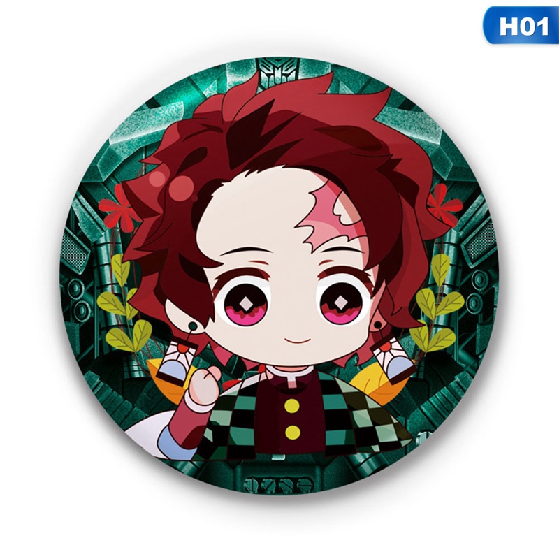 flowersqueen Ghim cài áo hình nhân vật Kamado Tanjirou Kamado Nezuko trong hoạt hình Demon Slayer: Kimetsu no Yaiba