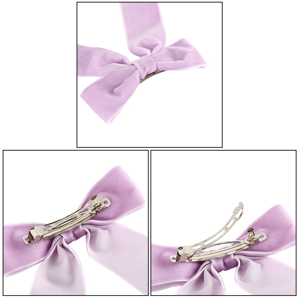 Kẹp tóc Haimeikang gắn nơ đính ngọc trai bằng