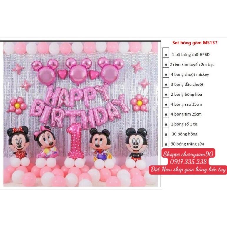 Set Bộ Bóng Chú Chuột Mickey Siêu Dễ Thương Xinh Bé rất Thích Thú luôn nha