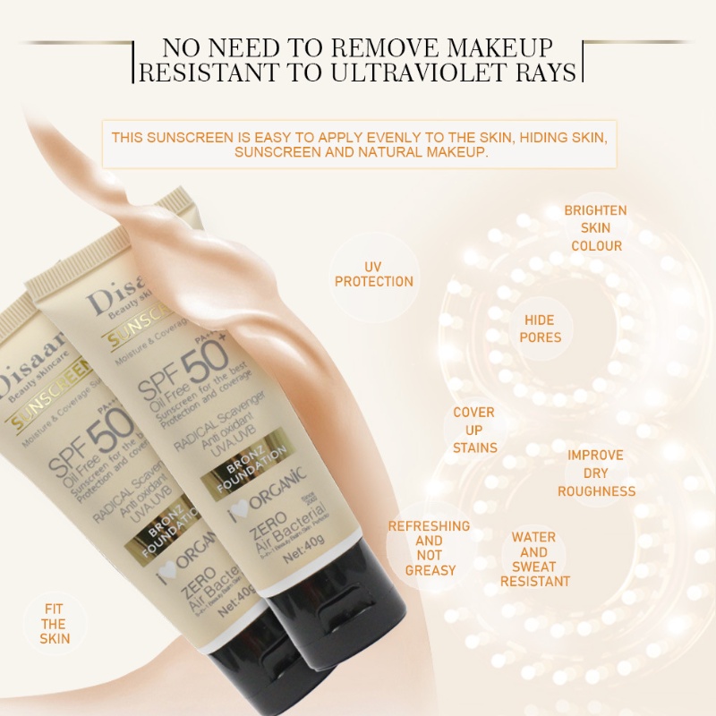 Kem Chống Nắng Disaar SPF 50 Lâu Trôi Làm Sáng Da Chống Cháy Nắng Không Nhờn 40g