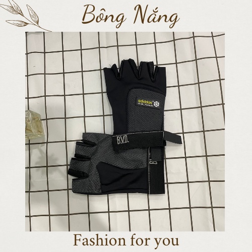 Bao tay chống nắng nam, găng tay đi xe máy dành cho nam cụt 5 ngón chất vải xịn xuất ngoại