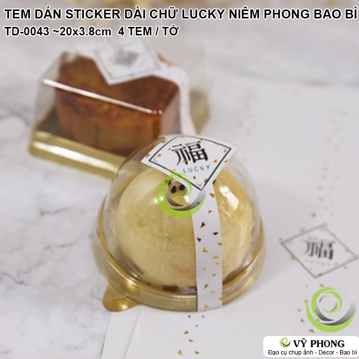 TEM DÁN BÁNH TRUNG THU CHỮ PHÚC LUCKY NHÃN DÁN NIÊM PHONG TRANG TRÍ BAO BÌ HỘP BÁNH KẸO TD-0043