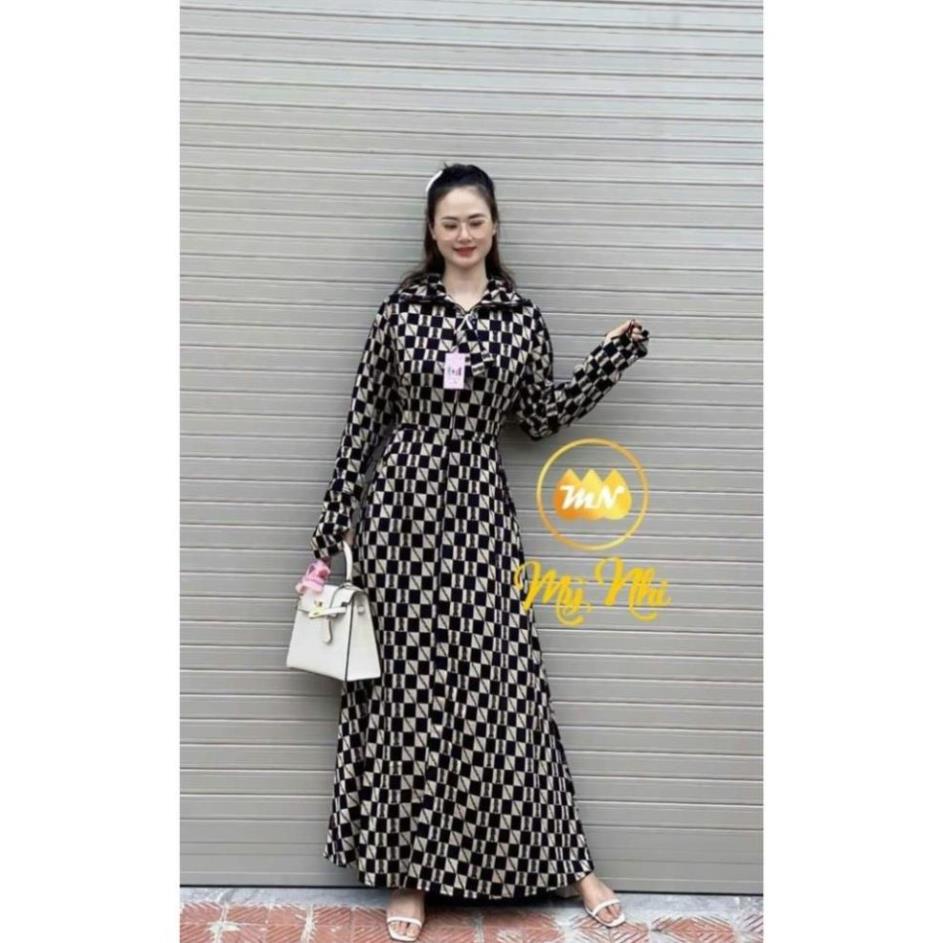 (Ảnh Thât) Áo chống nắng nữ toàn thân 2 lớp dáng dài, váy chống nắng áo choàng liền thân vải lanh 2 lớp * ! '