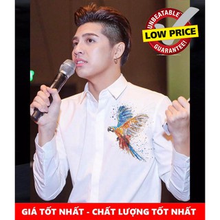 ÁO SƠ MI NAM TRẮNG HỌA TIẾT CON KÉT CAO CẤP | vải nhập mẫu mới nhất