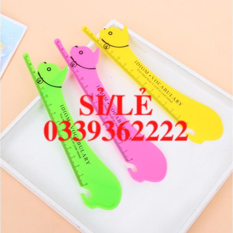 [ HAIANHSHOP ] Thước kẻ nhựa hình động vật 15cm   Duashop &gt;