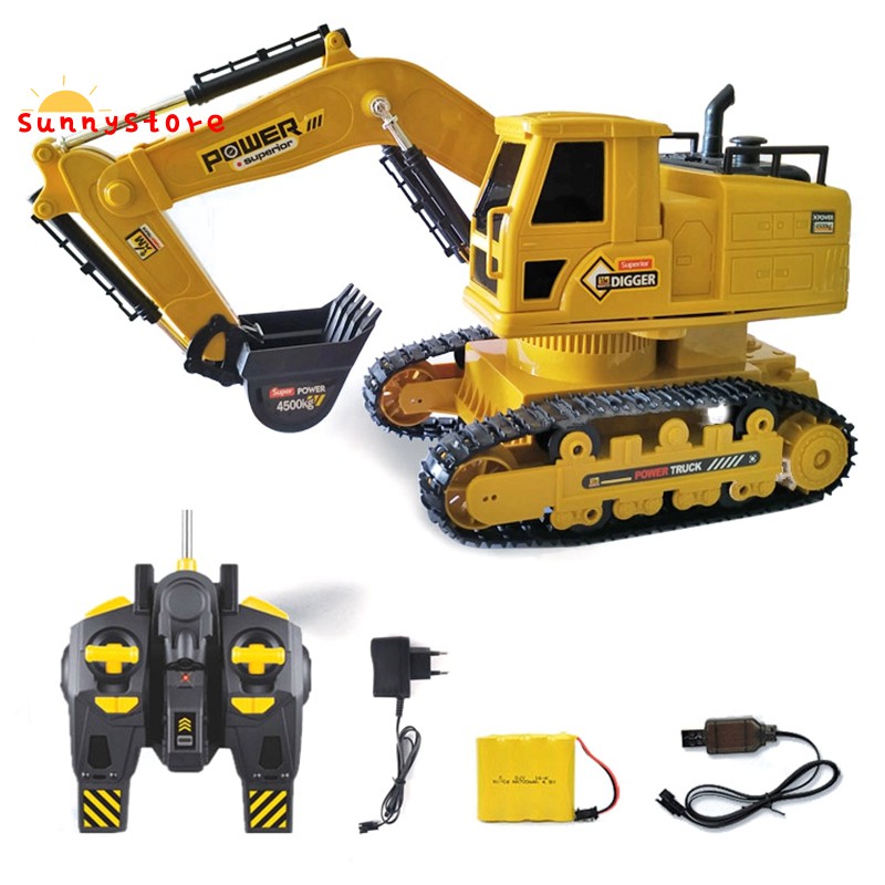 RC RC Xe Máy Xúc Đồ Chơi Điều Khiển Từ Xa 10ch Cho Bé