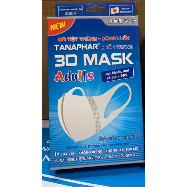 Khẩu trang tana người lớn 1h/10c