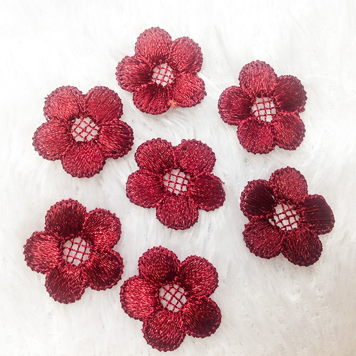 Hoa thêu hình bông mai đẹp